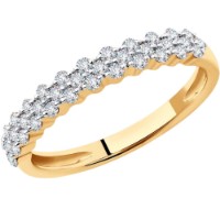 Inel din aur rosu cu diamante Casa Bosco 1012075 2,09g s.16,5