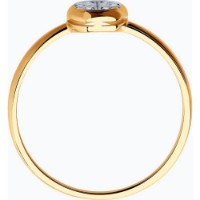 Inel din aur rosu cu diamante Casa Bosco 1012118 1,21g s.16,5 imaginea #4 — magazin online Desire.md