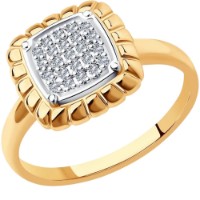 Inel din aur rosu cu diamante Casa Bosco 1012126 3,24g s.18 imaginea #1 — magazin online Desire.md