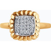 Inel din aur rosu cu diamante Casa Bosco 1012126 3,27g s.17 imaginea #4 — magazin online Desire.md