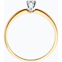 Inel din aur rosu cu diamante Casa Bosco 1012153 1,75g s.15,5 imaginea #2 — magazin online Desire.md
