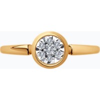 Inel din aur rosu cu diamante Casa Bosco 1012185 1,83g s.18 imaginea #3 — magazin online Desire.md