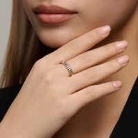 Inel din aur rosu cu diamante Coniac Casa Bosco 1012208 2,49g s.17,5 imaginea #2 — magazin online Desire.md