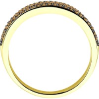 Inel din aur galben cu diamante coniac Casa Bosco 1012209-2 2,95g s.17 imaginea #4 — magazin online Desire.md