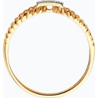 Inel din aur rosu cu diamante Casa Bosco 1012230 1,49g s.17 imaginea #2 — magazin online Desire.md