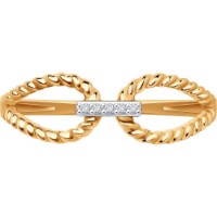 Inel din aur rosu cu diamante Casa Bosco 1012230 1,49g s.17 imaginea #3 — magazin online Desire.md