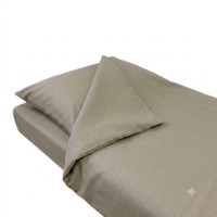 Lenjerie de pat pentru copii Holala Kids Maro Unitone 120x60cm 3pcs