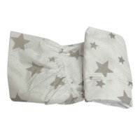 Cearșaf pentru copii Holala Kids Big Stars White/Maro 190x80cm imaginea #2 — magazin online Desire.md