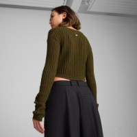 Cardigan de dama Puma Yona Long Sleeve Knit Top Olive Drab, s.S imaginea #6 — magazin online Desire.md