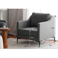 Fotoliu Atelier Del Sofa Nordi Grey imaginea #4 — magazin online Desire.md