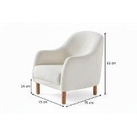 Кресло Atelier Del Sofa Aries White фото №5 — интернет-магазин Desire.md