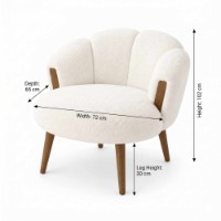 Fotoliu Atelier Del Sofa Star White imaginea #3 — magazin online Desire.md