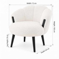 Fotoliu Atelier Del Sofa Star White Black imaginea #3 — magazin online Desire.md