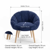 Fotoliu Atelier Del Sofa Papatya Dark Blue imaginea #4 — magazin online Desire.md
