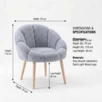 Fotoliu Atelier Del Sofa Papatya Grey imaginea #4 — magazin online Desire.md