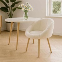 Fotoliu Atelier Del Sofa Papatya White Walnut imaginea #2 — magazin online Desire.md