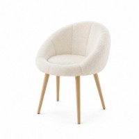 Fotoliu Atelier Del Sofa Papatya White Walnut imaginea #3 — magazin online Desire.md