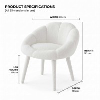 Fotoliu Atelier Del Sofa Papatya White imaginea #3 — magazin online Desire.md