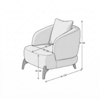 Fotoliu Atelier Del Sofa Bonjo Silver Beige imaginea #5 — magazin online Desire.md