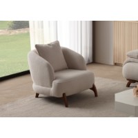 Кресло Atelier Del Sofa Bonjo Walnut Beige