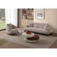 Кресло Atelier Del Sofa Bonjo Walnut Beige фото №2 — интернет-магазин Desire.md