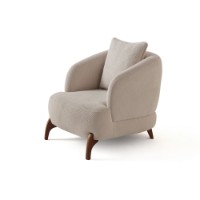 Кресло Atelier Del Sofa Bonjo Walnut Beige фото №3 — интернет-магазин Desire.md
