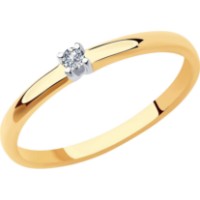 Inel din aur rosu cu diamant Casa Bosco 1011906 1,16g s.15,5