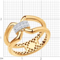 Inel din aur rosu cu diamante Casa Bosco 1012270 3,01g s.17,5 imaginea #3 — magazin online Desire.md