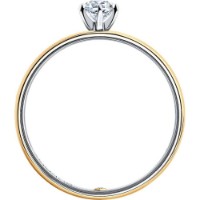 Inel din aur combinat cu diamante Casa Bosco 1014013-01 1,78g s.18 imaginea #4 — magazin online Desire.md