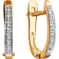 Cercei din aur rosu cu diamante Casa Bosco 1020971 1,68g imaginea #5 — magazin online Desire.md