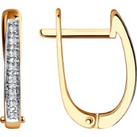 Cercei din aur rosu cu diamante Casa Bosco 1020971 1,68g