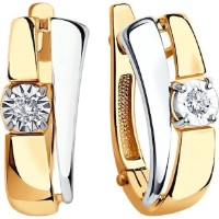 Cercei din aur rosu cu diamante Casa Bosco 1021054 2,53g imaginea #3 — magazin online Desire.md