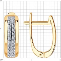 Серьги из красного золота с бриллиантами Casa Bosco 1021058 2,4g фото №4 — интернет-магазин Desire.md