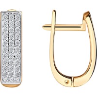 Серьги из красного золота с бриллиантами Casa Bosco 1021059 2,62g