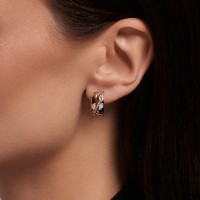 Cercei din aur galben cu diamante Casa Bosco 1021100-2 3,83g imaginea #2 — magazin online Desire.md