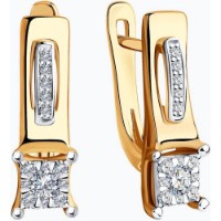 Cercei din aur rosu cu diamante Casa Bosco 1021394 3,39g imaginea #6 — magazin online Desire.md