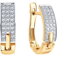 Cercei din aur rosu cu diamante Casa Bosco 1021465 3,23g imaginea #3 — magazin online Desire.md
