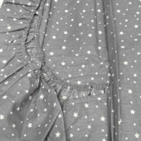 Cearșaf pentru copii Holala Kids Little Stars Grey/White 190x80cm imaginea #2 — magazin online Desire.md