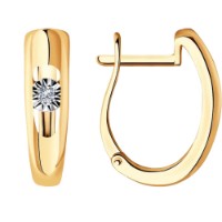 Серьги из красного золота с бриллиантами Casa Bosco 1021473 3,06g