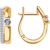Серьги из красного золота с бриллиантами Casa Bosco 1021552 3,27g