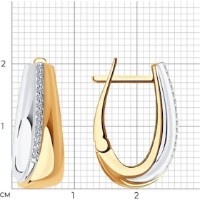 Cercei din aur combinat cu diamante Casa Bosco 1021620 4,21g imaginea #4 — magazin online Desire.md