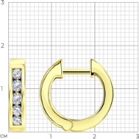 Cercei din aur galben cu diamante Casa Bosco 1021673-2 6,18g imaginea #4 — magazin online Desire.md