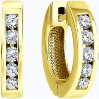 Cercei din aur galben cu diamante Casa Bosco 1021673-2 6,18g imaginea #2 — magazin online Desire.md