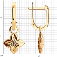Серьги из красного золота с бриллиантами Casa Bosco 1021720 4,26g фото №4 — интернет-магазин Desire.md