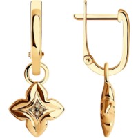 Серьги из красного золота с бриллиантами Casa Bosco 1021720 4,26g
