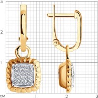 Серьги из красного золота с бриллиантами Casa Bosco 1021754 6,09g фото №5 — интернет-магазин Desire.md