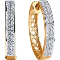 Cercei din aur rosu cu diamante Casa Bosco 1021764 4,21g imaginea #4 — magazin online Desire.md
