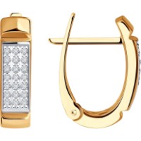 Cercei din aur rosu cu diamante Casa Bosco 1021869 3,14g