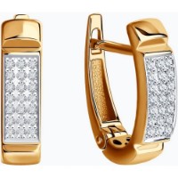 Cercei din aur rosu cu diamante Casa Bosco 1021869 3,14g imaginea #2 — magazin online Desire.md