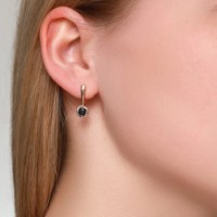 Cercei din aur rosu cu diamante si safir Casa Bosco 2020833 3,57g imaginea #3 — magazin online Desire.md